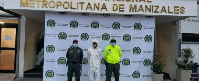 Capturado del 24 de julio en Manizales/ Foto: Policiía Nacional Metropolitana de Manizales.